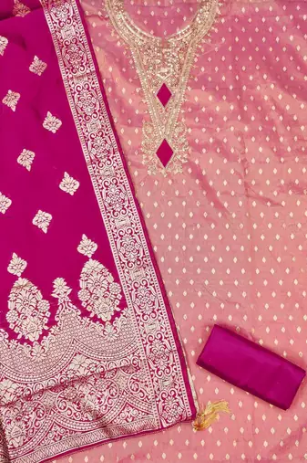 embroidered organza unstitched dress material
