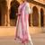 White embroidered viscose rayon kurta trouser dupatta set