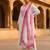 White embroidered viscose rayon kurta trouser dupatta set