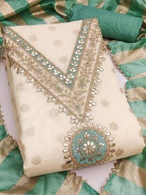 women printed & embroidered unstitched dress material 1