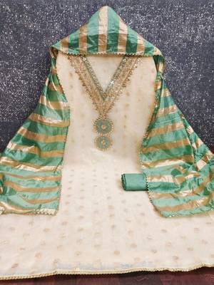 women printed & embroidered unstitched dress material 3