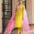 Olive a line embroidered kurta with pant and ombre dupatta