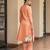 Peach a line embroidered kurta with pant and dupatta