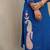 Royal blue embroidered kurta with pant and dupatta