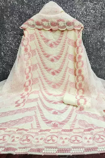 embroidered unstitched dress material