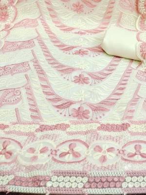 embroidered unstitched dress material 4