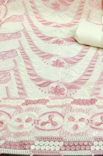 embroidered unstitched dress material