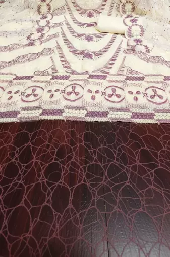 embroidered unstitched dress material