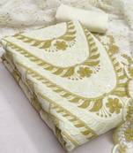 embroidered unstitched dress material