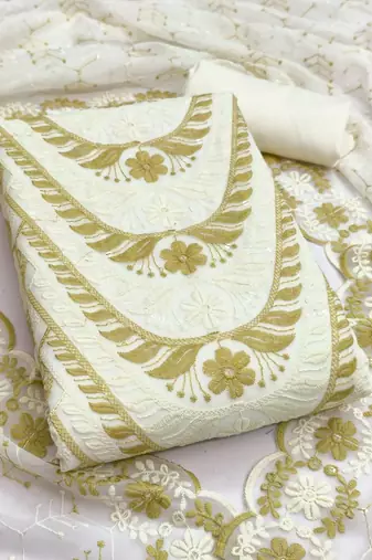 embroidered unstitched dress material