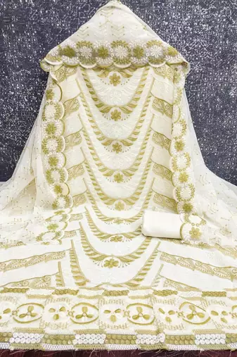 embroidered unstitched dress material