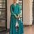 Green chanderi embroidered top and skirt set