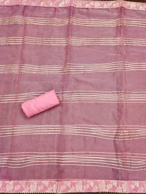 floral woven design gotta patti unstitched dress material 4