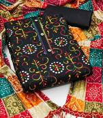 floral embroidered unstitched dress material