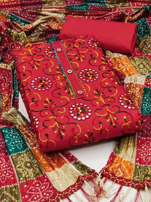 floral embroidered unstitched dress material 1