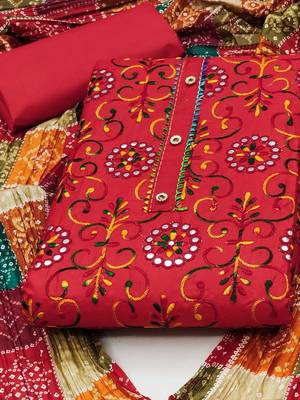 floral embroidered unstitched dress material 2