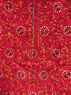 floral embroidered unstitched dress material 4