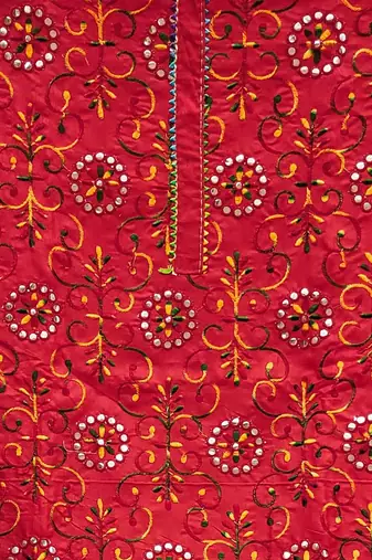 floral embroidered unstitched dress material