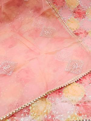 Sequinned Embellished Organza Unstitched Dress Material 3