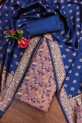 woven design unstitched dress material