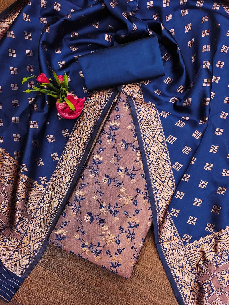 Woven Design Unstitched Dress Material