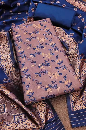 woven design unstitched dress material