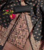 Ethnic Motifs Woven Design Unstitched Dress Material