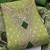 Green Simmer Silk Jacquard With Embroidery Work Unstitched Dress Material