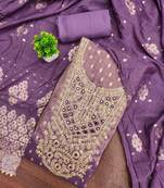 Embroidered Unstitched Dress Material