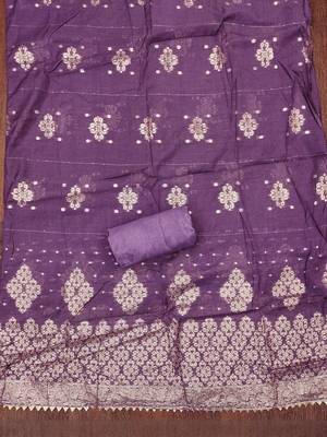 Embroidered Unstitched Dress Material 4