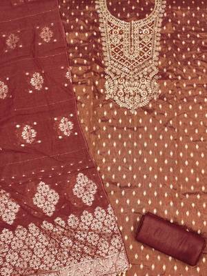 Women Simmer Butti With Gotta Patti Work Unstitched Dress Material 2