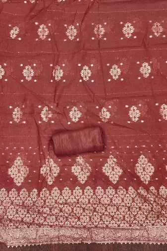 women shimmer butti with gotta patti work unstitched dress material