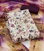 Floral Printed Zari Unstitched Dress Material