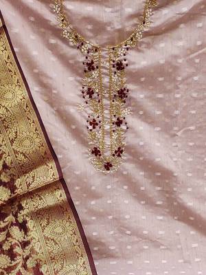 Embroidered Unstitched Dress Material 3