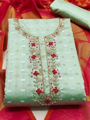 Embroidered Unstitched Dress Material 2