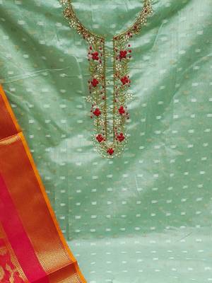 Embroidered Unstitched Dress Material 4