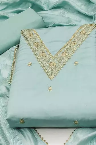 Embroidered Unstitched Dress Material