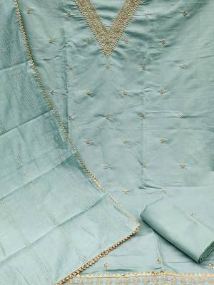 Embroidered Unstitched Dress Material 4