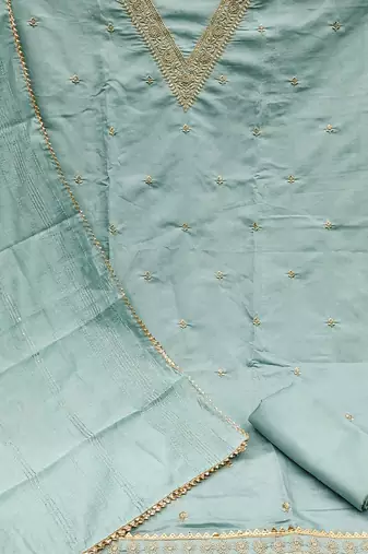 Embroidered Unstitched Dress Material