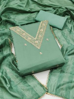 Embroidered Unstitched Dress Material 2