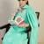 Blue printed pure cotton kurta trouser dupatta set