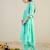 Blue printed pure cotton kurta trouser dupatta set