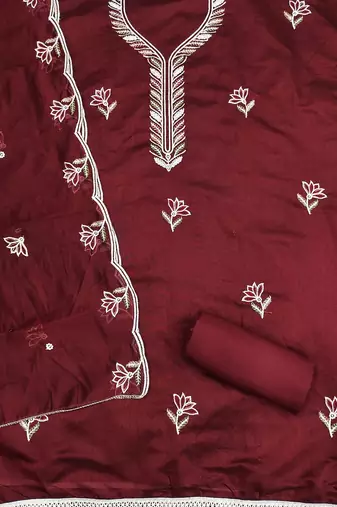 Embroidered Unstitched Dress Material