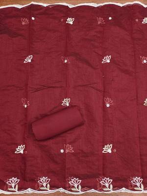 Embroidered Unstitched Dress Material 4
