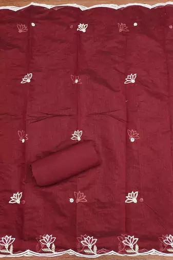 Embroidered Unstitched Dress Material