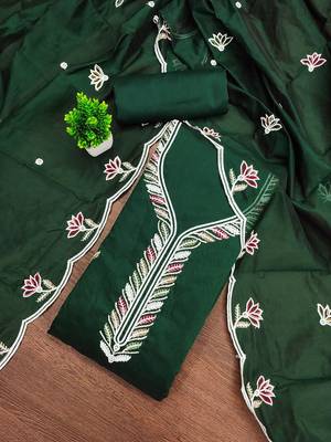 Embroidered Unstitched Dress Material 1