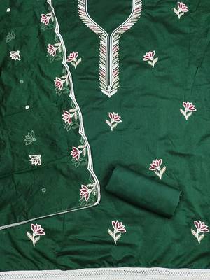 Embroidered Unstitched Dress Material 3