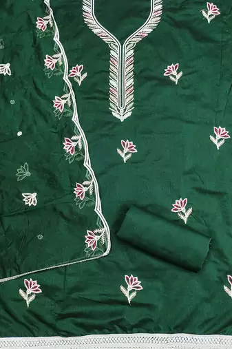 Embroidered Unstitched Dress Material
