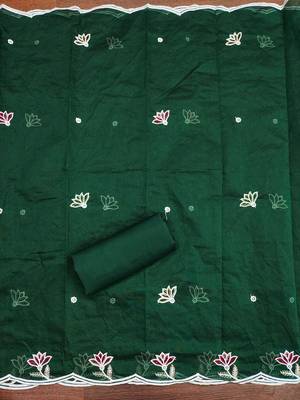 Embroidered Unstitched Dress Material 4