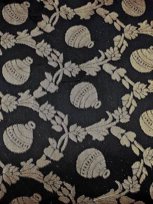 Ethnic Motifs Woven Design Banarasi jacquard Unstitched Dress Material 3